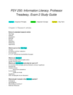 PSY 250 Exam 2 Study Guide