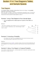 Section 11.4 Tree Diagrams, Tables, and Sample Spaces