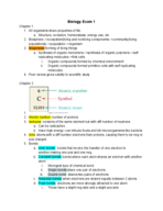 Biology 100 Exam 1 Study Guide