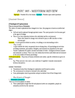 PSYC 305 - Study Guide Exam #1