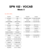 SPN 102, La Rutina Diaria Week 5 Notes