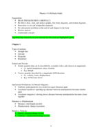 Physics Exam 1 Study Guide