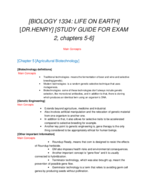 Biology 2/Exam 2 Guide