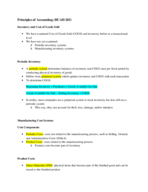 Principles of Accounting (BUAD 203), Week 4 Notes
