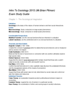 INTRO TO SOCIOLOGY STUDY GUIDE