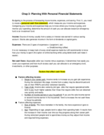 FINA 200- personal finance- Week 3 class note