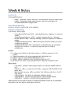 Psychology Week 6 Notes