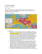 Week 8, Chapter 21: World War I