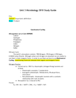 BIOL3010, Study guide 