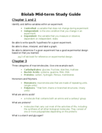 Biolab midterm study guide