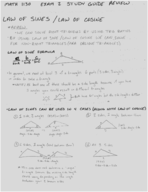EXAM 2 Pre-Calculus Study Guide