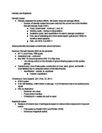 Volcanoes and earthquakes week 8