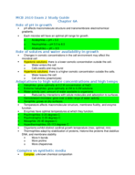 MCB 2610 study guide 2