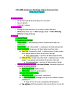 PSYC1000: Intro Psychology Chapter 10 Lecture Notes