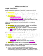Biology 203 Exam 2 SDSU Study Guide