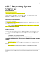 Chapter 23 Respiratory Notes Sec. 23.1-23.3