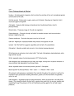 Unit 1 Notes- Photosynthesis to Biofuel