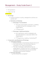 Management - Exam 2 Study Guide