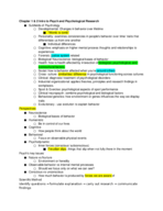 Psychology study guide 1st midterm