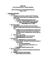 Exam #4: Photosynthesis & Terrestrial Biological Productivity 