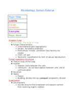 MIcrobiology: Eukarya Domain