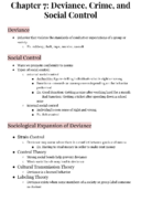 Chapter 7: Deviance, Crime, and Social Control