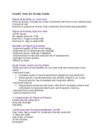Personal Health and Wellness Test #2 Study Guide