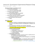 Lecture 6- Quantitative research