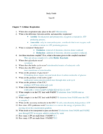 Biology 151 Test 3