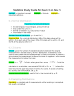 MATH 125q Study Guide for Exam 3