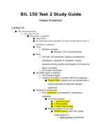BIL 150 Test 2 Study Guide