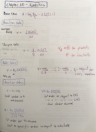 Physical Chemistry Ch.10 & 11 Review