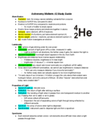 Astronomy Midterm #2 Study Guide 