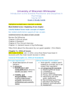 Psych 327 Week 9/10 Study Guide