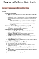 Chapter 12: Statistics Studyguide
