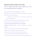 Law and Social Issues: Immigration Issues in America. Final Study Guide