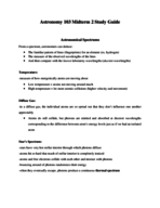 Astronomy 103 Midterm 2 Study Guide