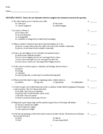 Practice Exam for Midterm