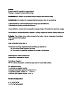 Chemistry 231 Study Guide for Second Midterm