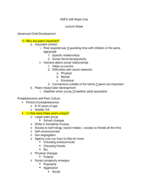 HDFS 429, Week One Notes