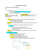 ECON 22060 SWeek 12 Notes