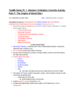 HIST 150, Test #4 Notes Part 1