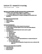 Lecture 11- research in nursing
