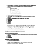 Research Methods- Class notes week 11