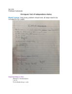 MA 206, Chi-Square Test of Independence Notes