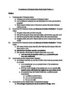 Foundations of Criminal Justice Final Exam Study Guide