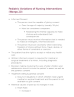 Week 9 Notes for Pediatric Nursing Class 