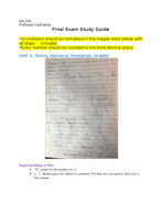 MA 206 Final Exam Review