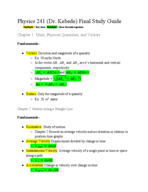 Physics Final Study Guide