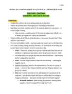Intro To Comparative Politics Final Exam Study Guide